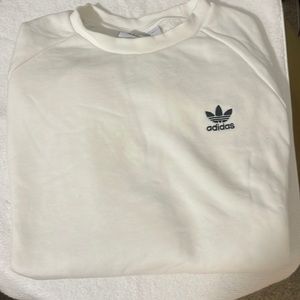 Adidas Crew Neck Sweatshirt.  Med.  White.  OG symbol.